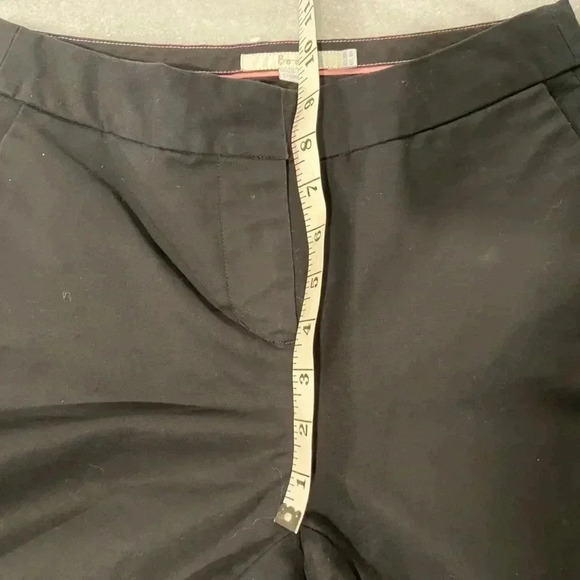 Boden Richmond Pants Cropped Ankle Pants Black Stretch Flat Front Pockets Size 4 - Picture 9 of 12